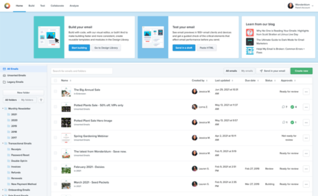litmus overview all emails
